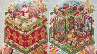 【ASMR】DIY Christmas Snow Globe House | No Talking Sticker Scene | Cozy & Magical