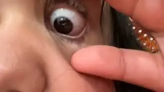 doing the angel eyes trend!