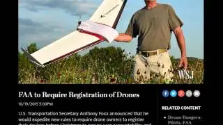FAA TO REQUIRE REGISTRATION OF DRONES