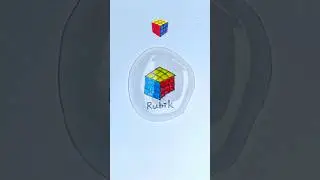Easy drawing Rubik&rsquo;s cube but in water kids art #shorts #rubikscube #easydrawing #drawing #kidsart