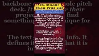 Why the &ldquo;Stranger Things&rdquo; pitch deck works