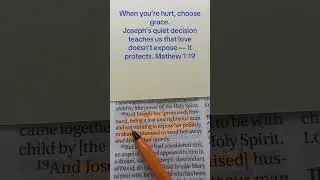 Grace chooses mercy 💔 | Matthew 1:19 #BibleReading #Faith #HealWithNish