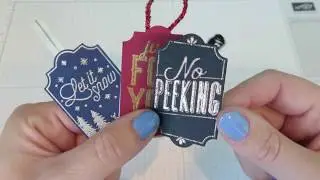Embossed Gift Tags Tutorial with Everyday Label Punch from Stampin' Up.