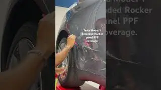 Tesla Model Y Extended Rocker Panel PPF coverage