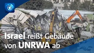 Einsatz in Ost-Jerusalem: Israelische Einsatzkr&auml;fte rei&szlig;en UNRWA-Zentrale ab