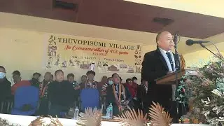 MLA Dr. Chotisüh Sazo addressing at Thüvopisümi 400 years celebration on 27-12-2021