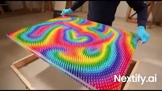 Thousands of Colored Pencils Turned Into a Stunning Epoxy Art Timelapse 🎨✨