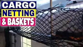 BASKETS & CARGO NETS 6 X 12 Cargo Trailer Camper Conversion Vanlife Part 20 skoolie #flgctc