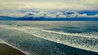 Continuous Waves on a Cloudy Day | 2 Hours of Soothing Ocean Sounds