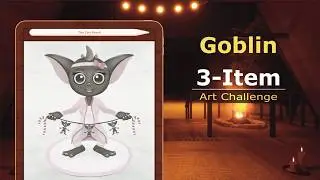 🖌️ Procreate Speed Painting Goblin Girl | Relaxing iPad Art (3-Item Art Challenge)