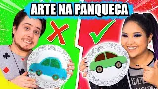 ARTE NA PANQUECA - Pancake art | Jeru e Cheru