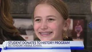 Bettendorf seventh-grader donates to middle school history program