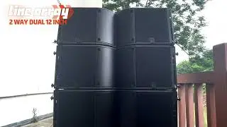 4 Pieces 2 way 12 inch Line Array Speaker Audio System in 1 metal dolly !