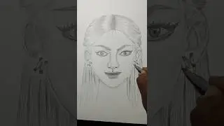 girl face drawing easy short||#shorts #art #drawing #sketch