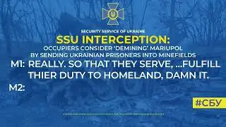 Ukraine - Russian communications intercepted about use of Ukrainian prisoners for demining...