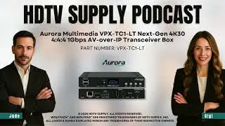 Aurora Multimedia VPX-TC1-LT Next-Gen 4K30 4:4:4 1Gbps AV-over-IP Transceiver Box