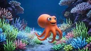 Tiny Octopus Swam Through Bubble Rings 🐙 | Nursery Rhymes and Kids Songs