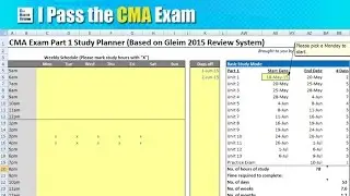 CMA Exam Study Planner for Latest Syllabus (Good for 2018)