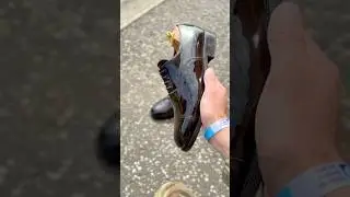#restoration shoe polishing ASMR from old to new shoes in a blink of an eye #shoeshine #mirrorshine