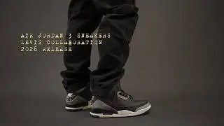 Air Jordan 3 x Levi's Black and White - On Feet, Lace Swap, Unboxing Review.