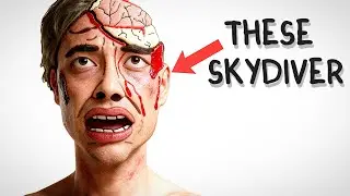 A woman jumped from the sky without a parachute.
