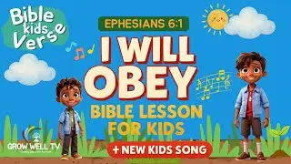 Ephesians 6:1 Memory Verse for Kids + I Will Obey Kids Song || Grow Well Kids TV