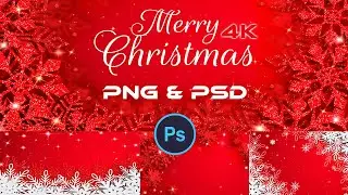 Merry Christmas High Resolution Backgrounds Files Download In PNG & PSD |English| Photoshop Tutorial