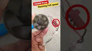 1KW #hair #dryer #repair #wiring #tricks & #testing #motor #shorts 👍💖