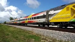BLF 603 #101 BRIGHTLINE BRIGHT RED (SCB-40) SIEMENS CHARGERS @3:17 PM 10/25/2019