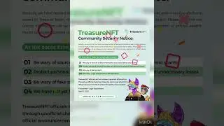 Treasure NFT : New update , Community Security Notice #nftcommunity #treasurenft #nfttreasure