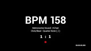 Metronome BPM 158 / Hi-hat