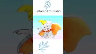 #Dumbo in #Watercolor: A Charming #Cartoon Character Art