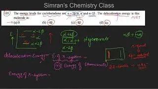 Question based on Huckel Molecular Orbital Theory| Delocalization Energy |CSIR-NET |GATE |IIT JAM
