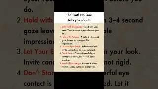 Eye Contact The Silent Skill of Successful People #shorts #motivationsuccess #successful
