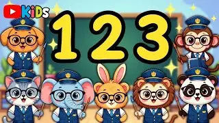 Counting Numbers 1 to 20 with Animal Teachers 👩&zwj;🏫🐶 | Learn Numbers for Kids | Bittu Kids World