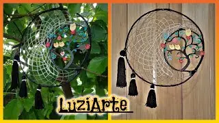 ❄️ Atrapasueños Árbol 🌳 2 Aros 🌚 Paso a Paso (PAP) 🌳 Filtro dos Sonhos Árvore 🌓 Tree Dreamcatcher