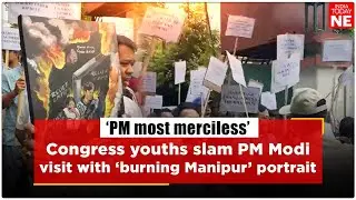 Congress youths slam PM Modi visit with 'burning Manipur' portrait, detained