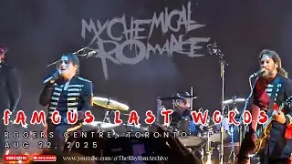 My Chemical Romance 💀| &ldquo;Famous Last Words&rdquo; Live! Emo Rock | Toronto | Rogers Centre | Aug. 22, 2025