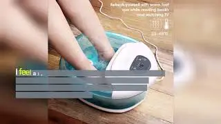 Maxkare Foot Bubble Spa Massager with Heat & Vibration, Temperature Control, Tub for Foot Pedicure