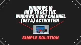 HOW TO GET the WINDOWS 11 Dev Channel (Beta) activated and installed! | Simple