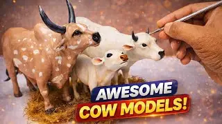 I Made a Cow Family from Clay ( So Real!)
