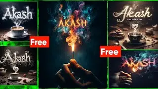 Viral 3D Ai Coffee Name Smoke Photo Editing🔥 | trending photo editing | bing image creator
