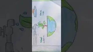 Save Water Save Life 💧🌍 | Beautiful Drawing Msg। holiday assignment ।#shorts  WebclassFun #trending