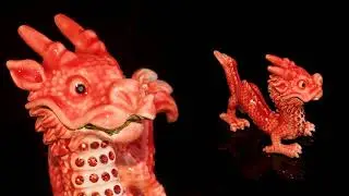 Chinese Red Dragon trinket box by Keren Kopal