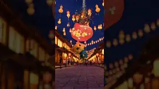 MeoMeo at the Ancient Lantern Festival: A Giant Cat Lantern Lights Up!
