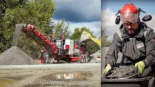 DOUBLE-ROLL CRUSHER in ENDURANCE TEST - SGC mobil crushes hard stone  | Crush+Size
