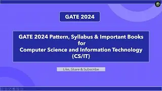 Gate 2024 CSE Syllabus || Test Pattern & Syllabus ||
