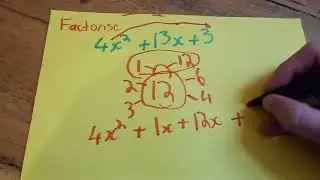Method 1 partition Factorising quadratics with coefficient of x squared greater than 1