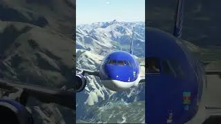 Azal Airbus 320 MSFS2020 above Mountains