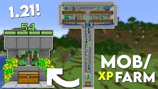 Minecraft: EASY MOB XP FARM TUTORIAL! 1.21 (Without Mob Spawner)